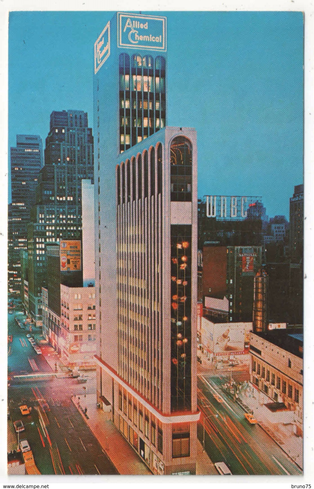 Times Square At Night, New York City, N.Y. - Allied Chemical Tower - Time Square