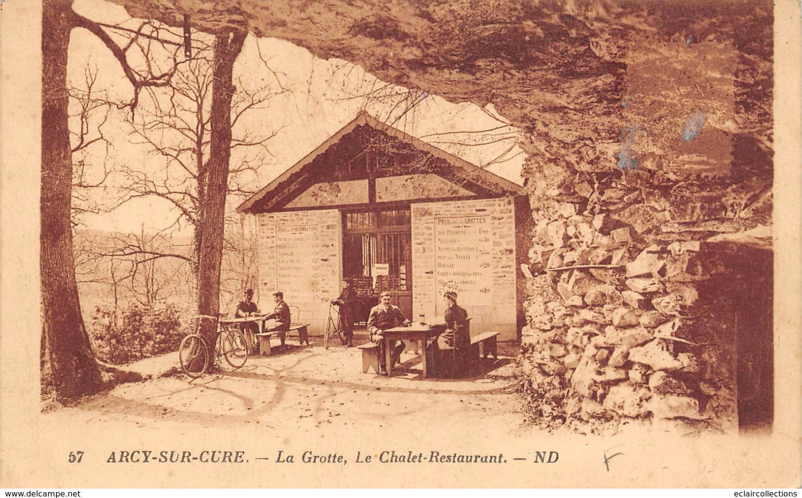 Arcy Sur Cure      89   La Grotte Et Châlet Restaurant     ( Voir Scan) - Sonstige & Ohne Zuordnung