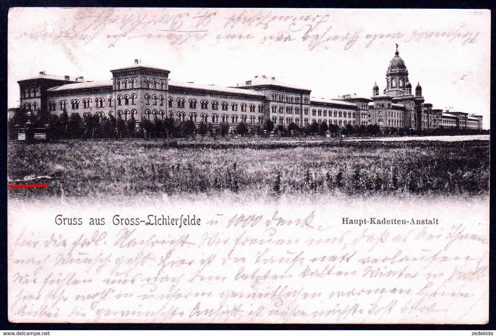 8744- Alte  Ansichtskarte - Gruß Aus Gross Lichterflede - Kadetten Anstalt - Gel 1904 - Emil Marck - Lichterfelde