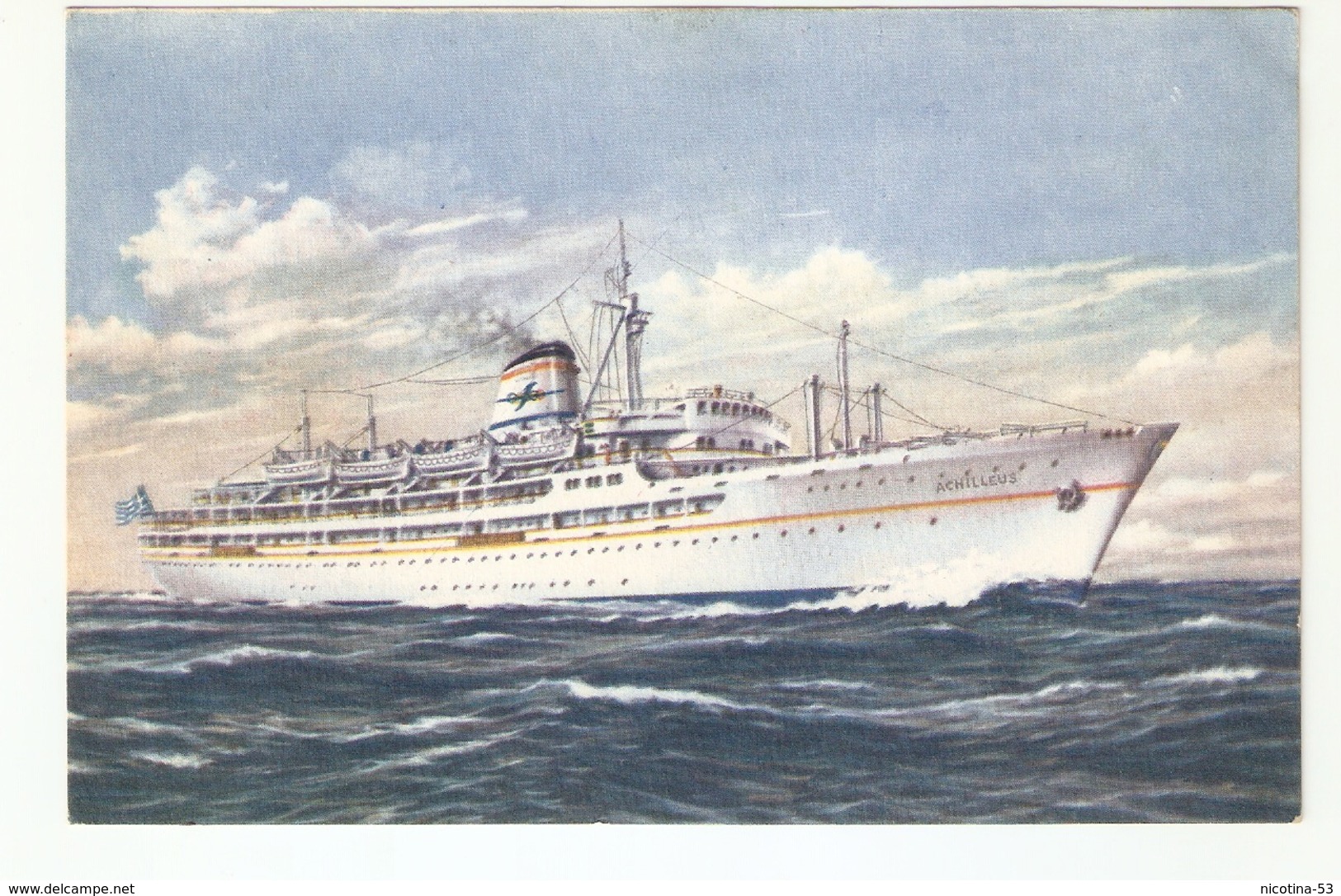 CT-N-01946-   OLYMPIC CRUISES S.A. - S/S ACHILLEUS - Piroscafi