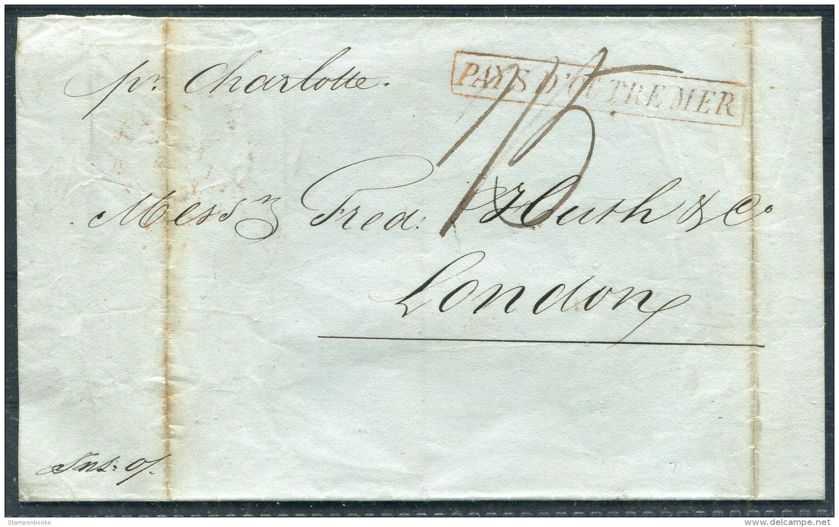 1847 Brasil Vorphila Schiffspost Brief Rio De Janeiro - London Via Antwerp - Voorfilatelie