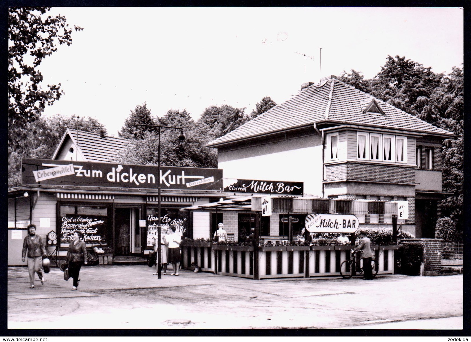 8751 - Alte Foto Ansichtskarte - Wandlitz Wandlitzsee - Gaststätte Milchbar - Zum Dicken Kurt - N. Gel TOP - Wandlitz
