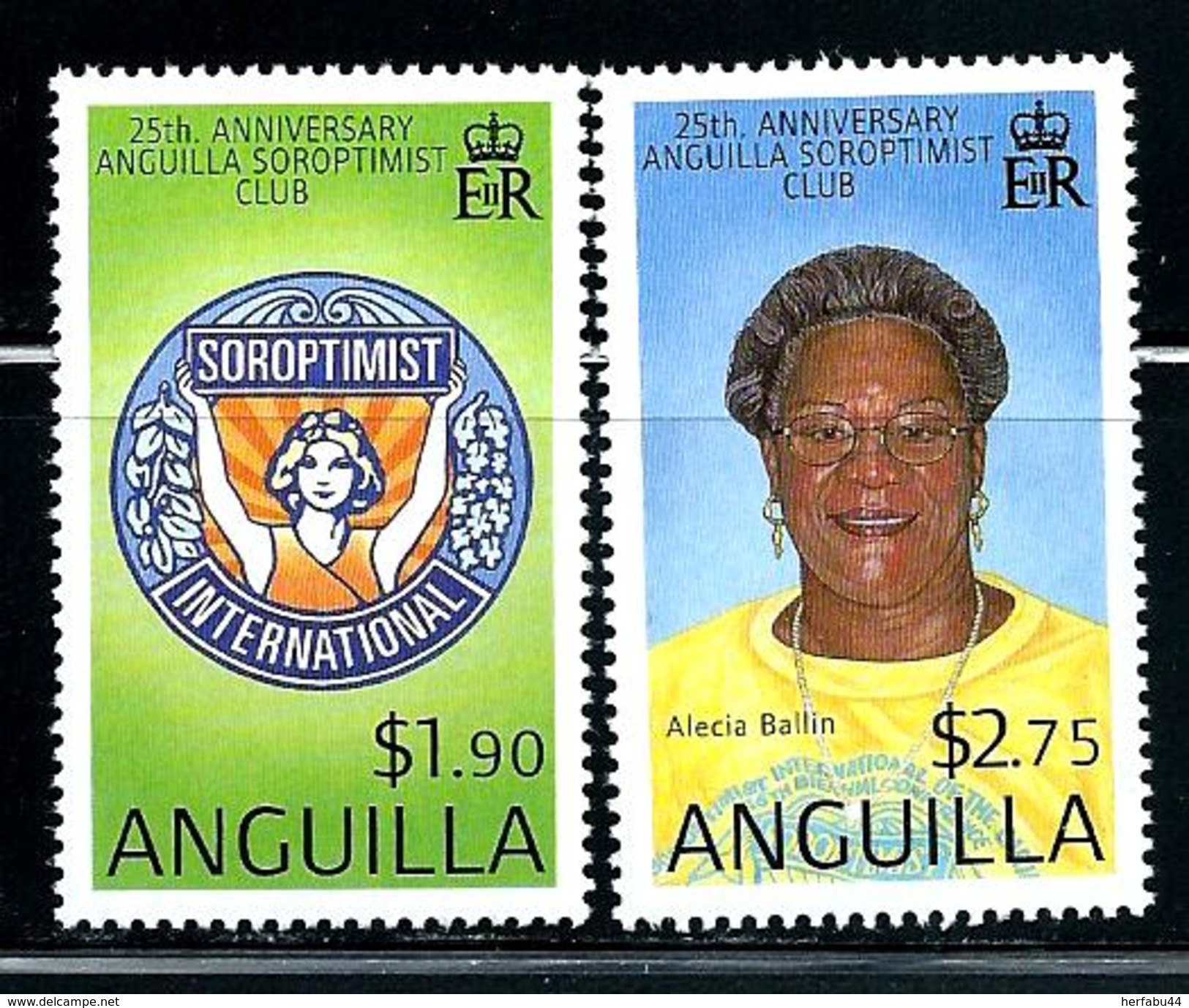 Anguilla   "Soroptmist Club"   Set    SC# 1156-57  MNH** - Anguilla (1968-...)