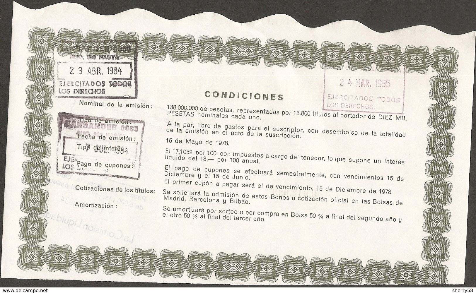 1978-BONOS CORPORACION BANLOQUE S.A.- - Banco & Caja De Ahorros