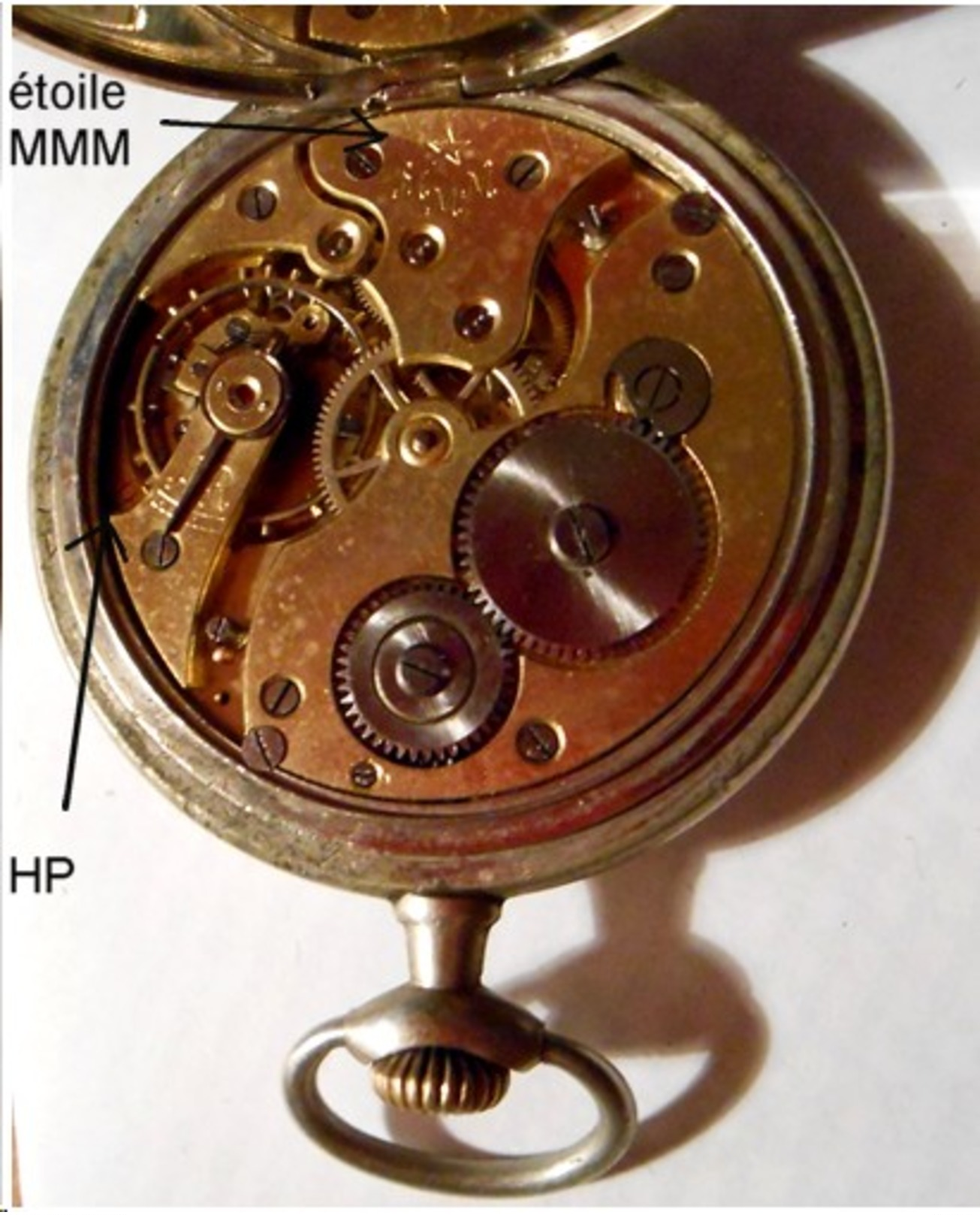 Ancienne Montre Gousset Chronomètre  " M M M " Numérotée En Argentan - Horloge: Zakhorloge