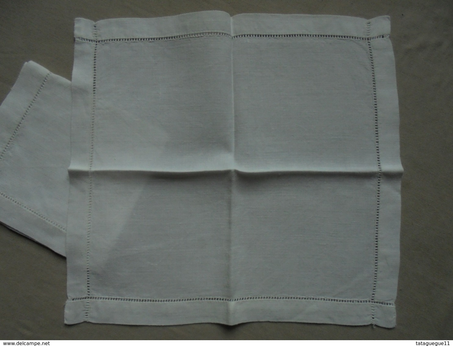 Ancien - 2 Mouchoirs En Coton Fabrication Artisanale - Handkerchiefs