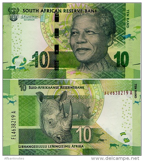 SOUTH AFRICA       10 Rand       P-138[b]       ND (2015)       UNC  [ Sign. Kganyago ] - Afrique Du Sud