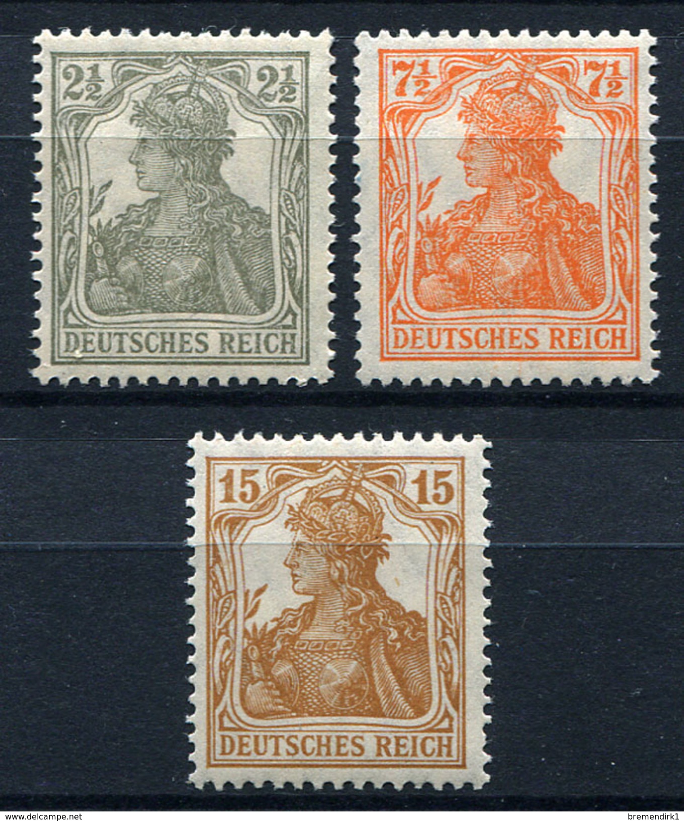 99200) DEUTSCHES REICH # 98-100 Postfrisch Aus 1916, 20.- &euro; - Unused Stamps