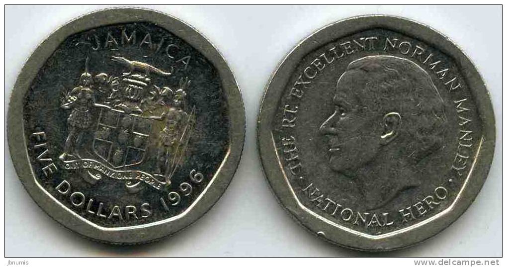 Jamaique Jamaica 5 Dollars 1996 KM 163 - Jamaica