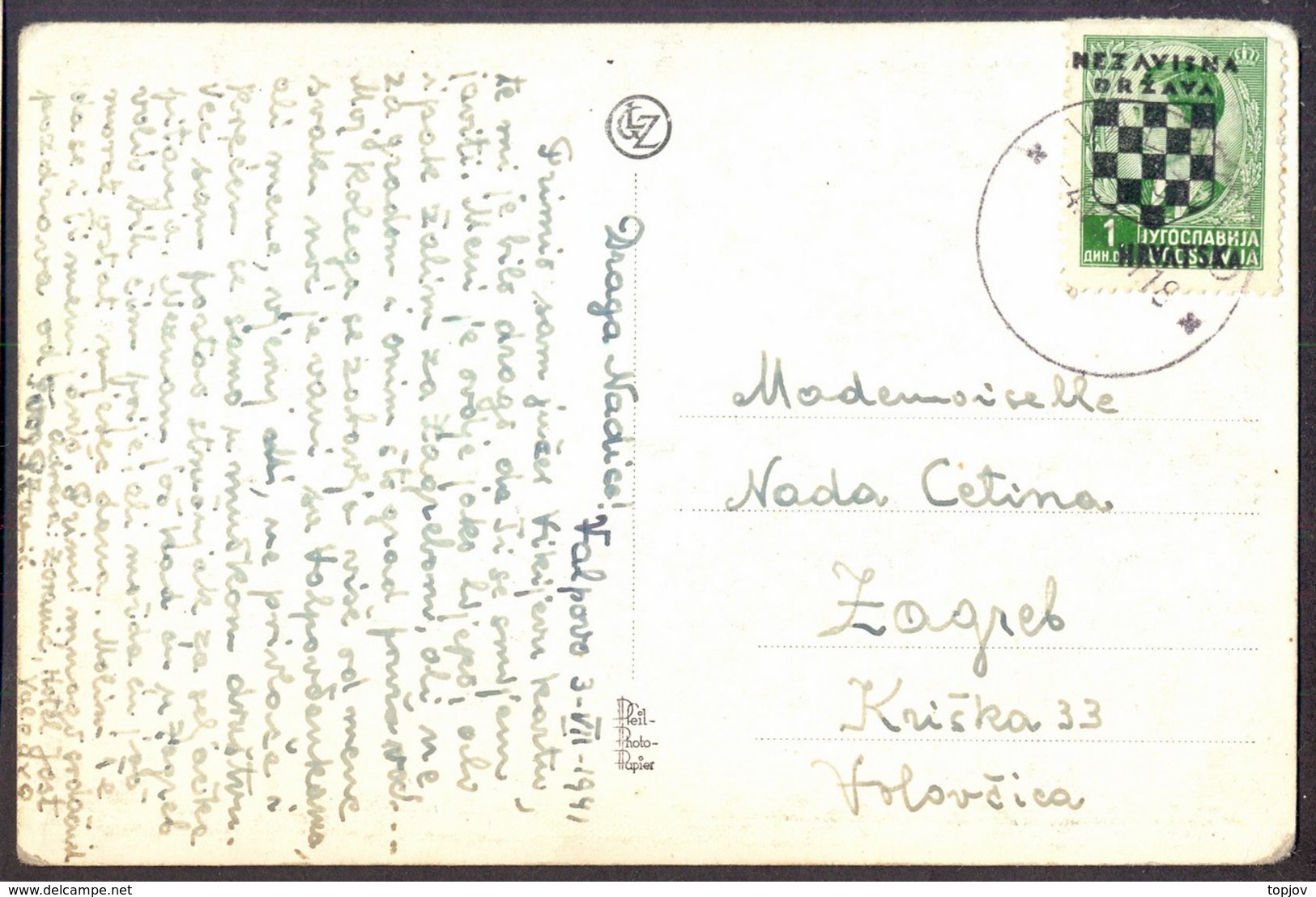 CROATIA - HRVATSKA - NDH - VALPOVO -  4. VII 1941. - Kroatien