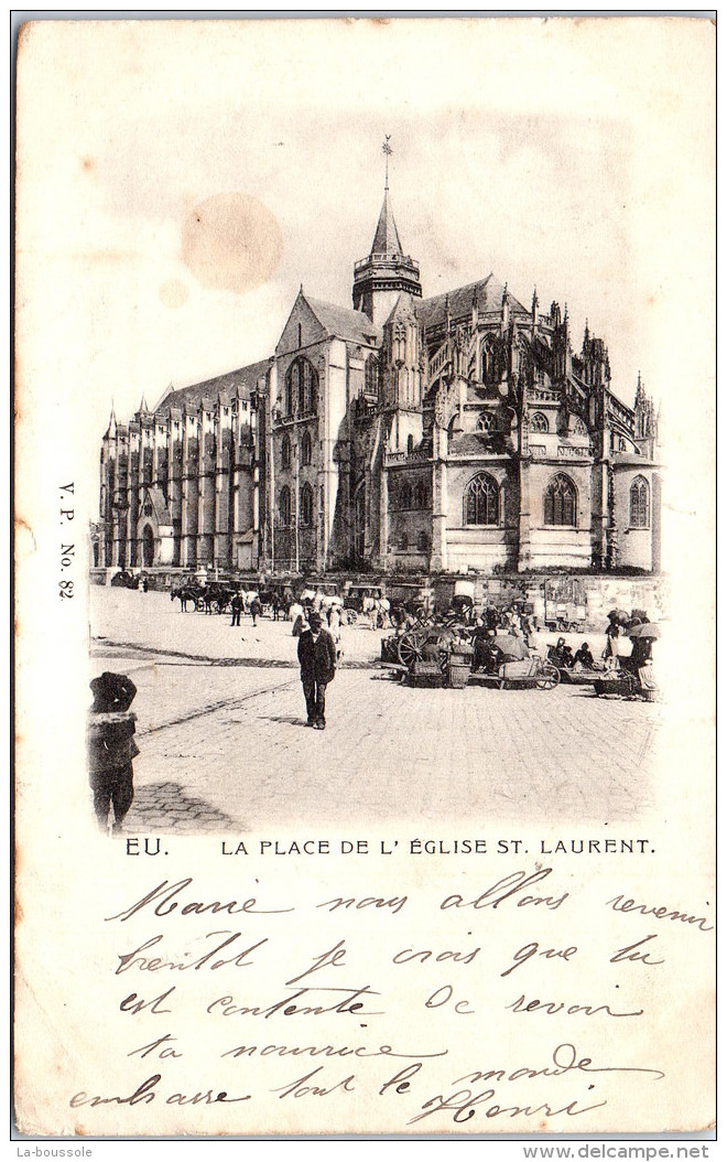 76 EU - Place De L'église Saint Laurent Un Jour De Marché - Plankenhammer (DEU)