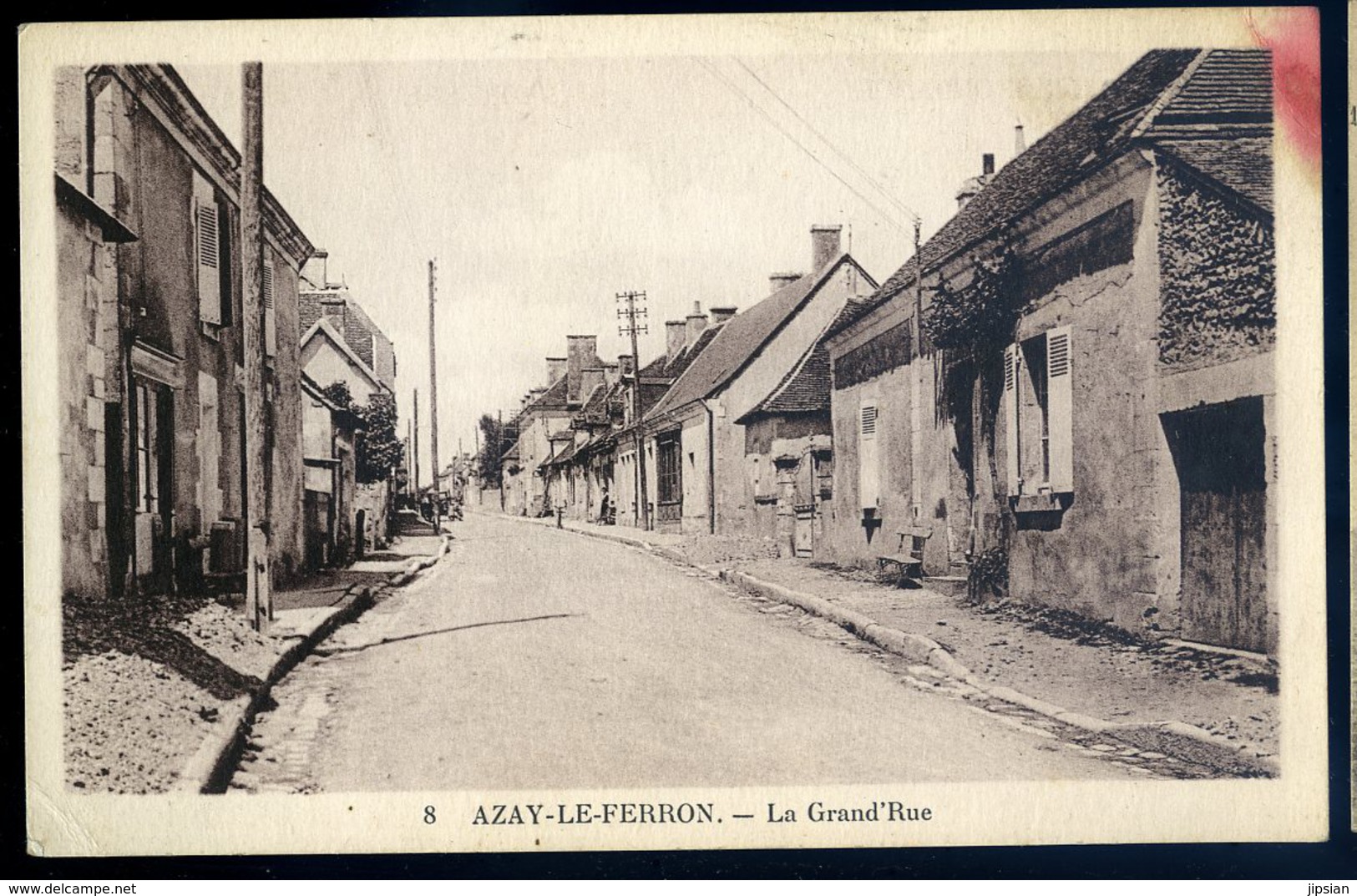 Cpa Du 36  Azay Le Ferron -- La Grand'rue JIP90bis - Autres & Non Classés