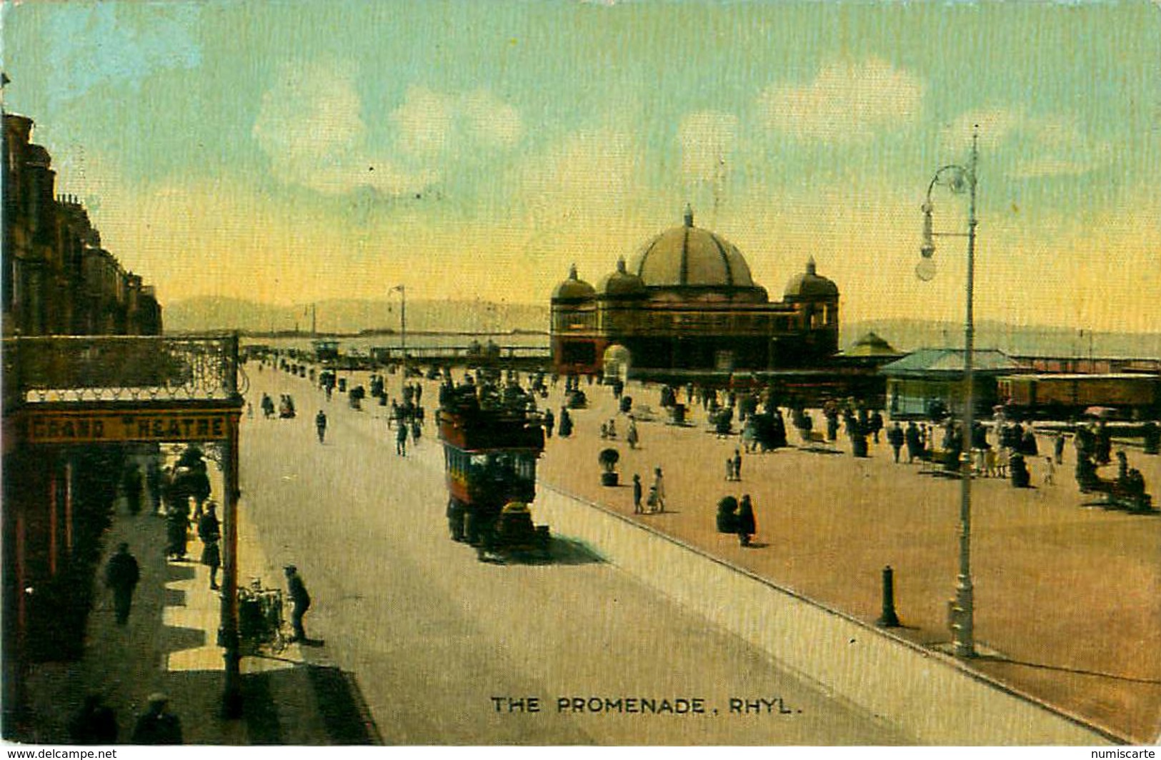 Cpa RHYL - The Promenade - Grand Theatre - Bus - Colour - Denbighshire