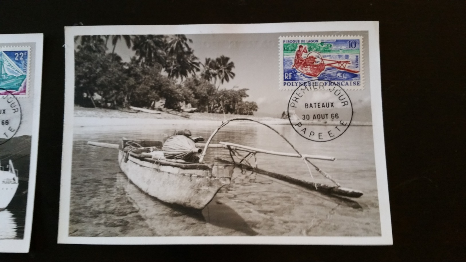 TAHITI 6 CARTES CARTE MAXIMUM CARD PREMIER JOUR PAPEETE 1966 SERIE COMPLETE BATEAUX TIRAGE LIMITE /FREE SHIPPING R