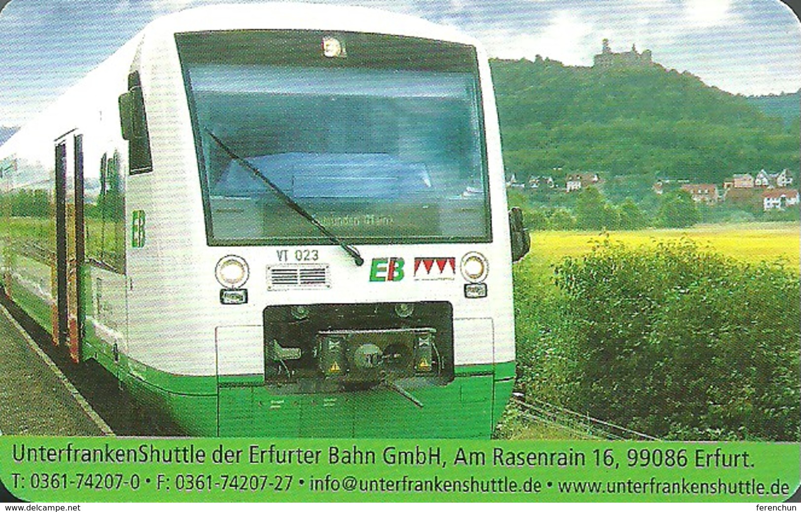 RAIL * RAILWAY * RAILROAD * TRAIN * RAILCAR * ERFURTER BAHN * ERFURT * THURINGIA * CALENDAR * EB 2009 2 * Germany - Tamaño Pequeño : 2001-...