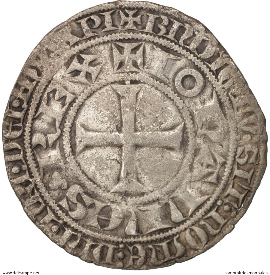 Monnaie, France, Jean II Le Bon, Gros Tournois, TTB, Argent, Duplessy:313 - 1350-1364 Jan II Van Frankrijk (De Goede)