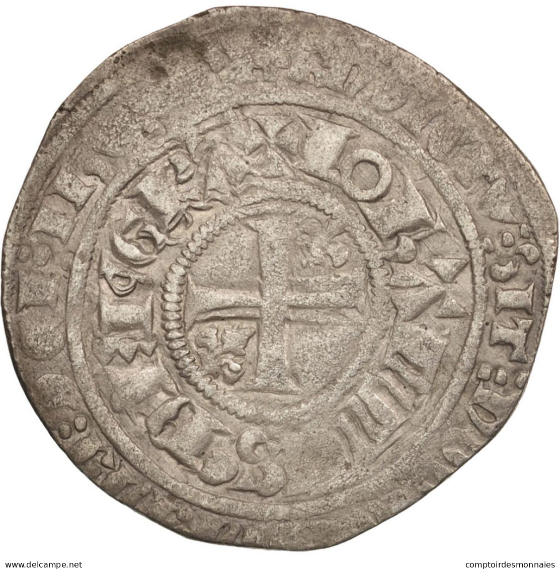 Monnaie, France, Jean II Le Bon, Gros Blanc, TB+, Billon, Duplessy:303 - 1350-1364 Giovanni II Il Buono