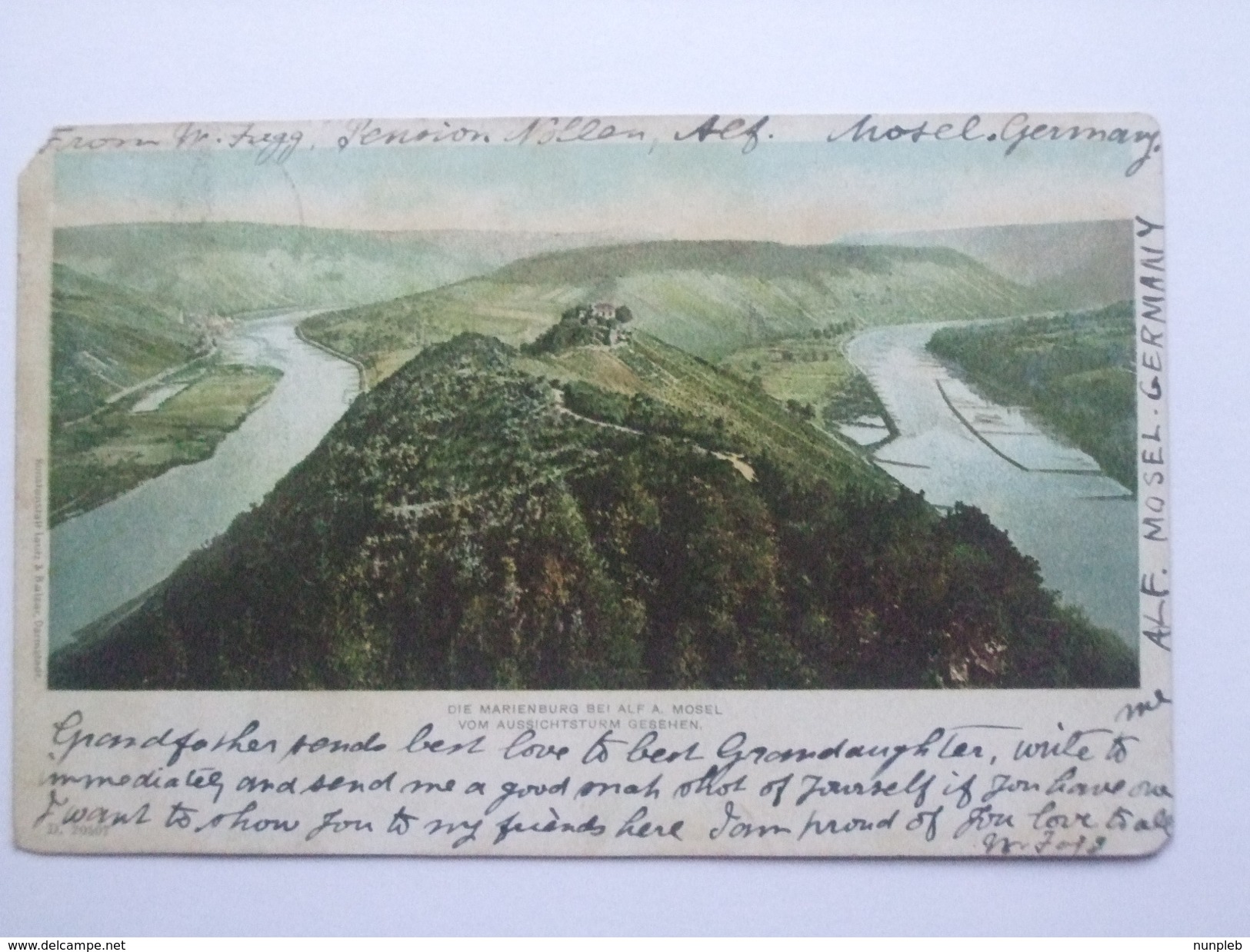 GERMANY MOSEL REGION - Die Marienburg Bei Alf A. Mosel Vom Aussichtsturm Gesehen - BULLAY Postmark - Autres & Non Classés