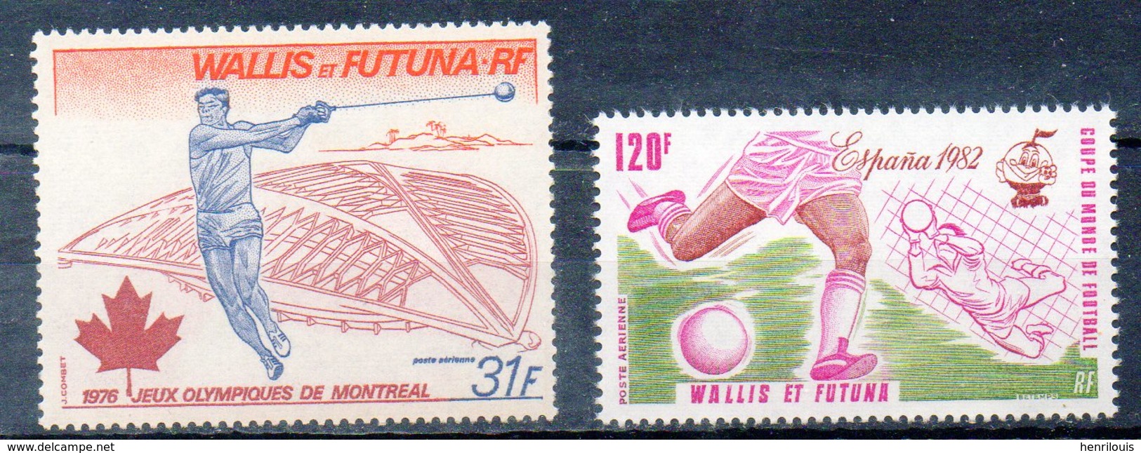 WALLIS ET FUTUNA   Timbres Neufs ** Années 1976 Et 1982  ( Ref 4328) Sport  Football - Neufs