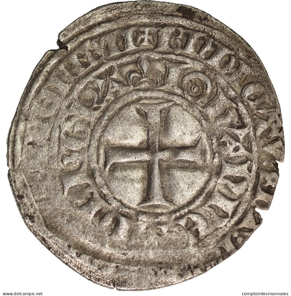 Monnaie, France, Jean II Le Bon, Gros Blanc, TTB, Billon, Duplessy:309A - 1350-1364 Jan II Van Frankrijk (De Goede)