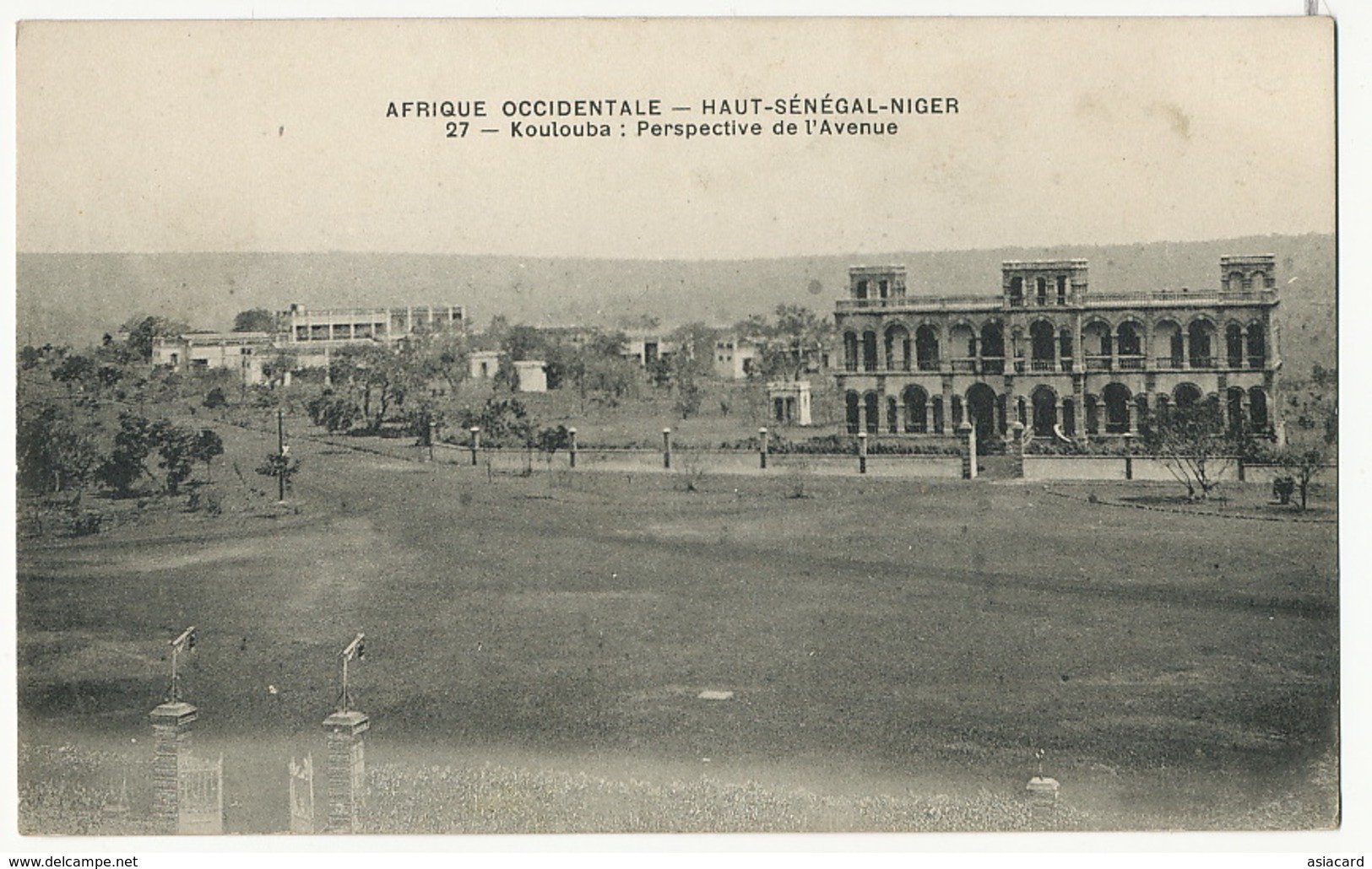 Haut Senegal Niger 27 Koulouba Perspective Avenue Ecrite Kati 2 Eme Regiment Tirailleurs Senegalais 1914 Vers Marennes - Mali