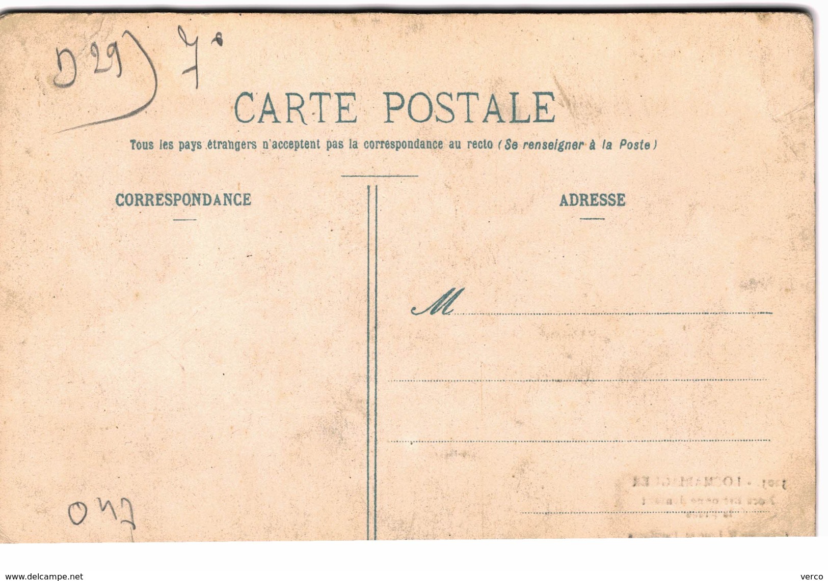 Carte Postale Ancienne De LOCMARIAGUER - Autres & Non Classés