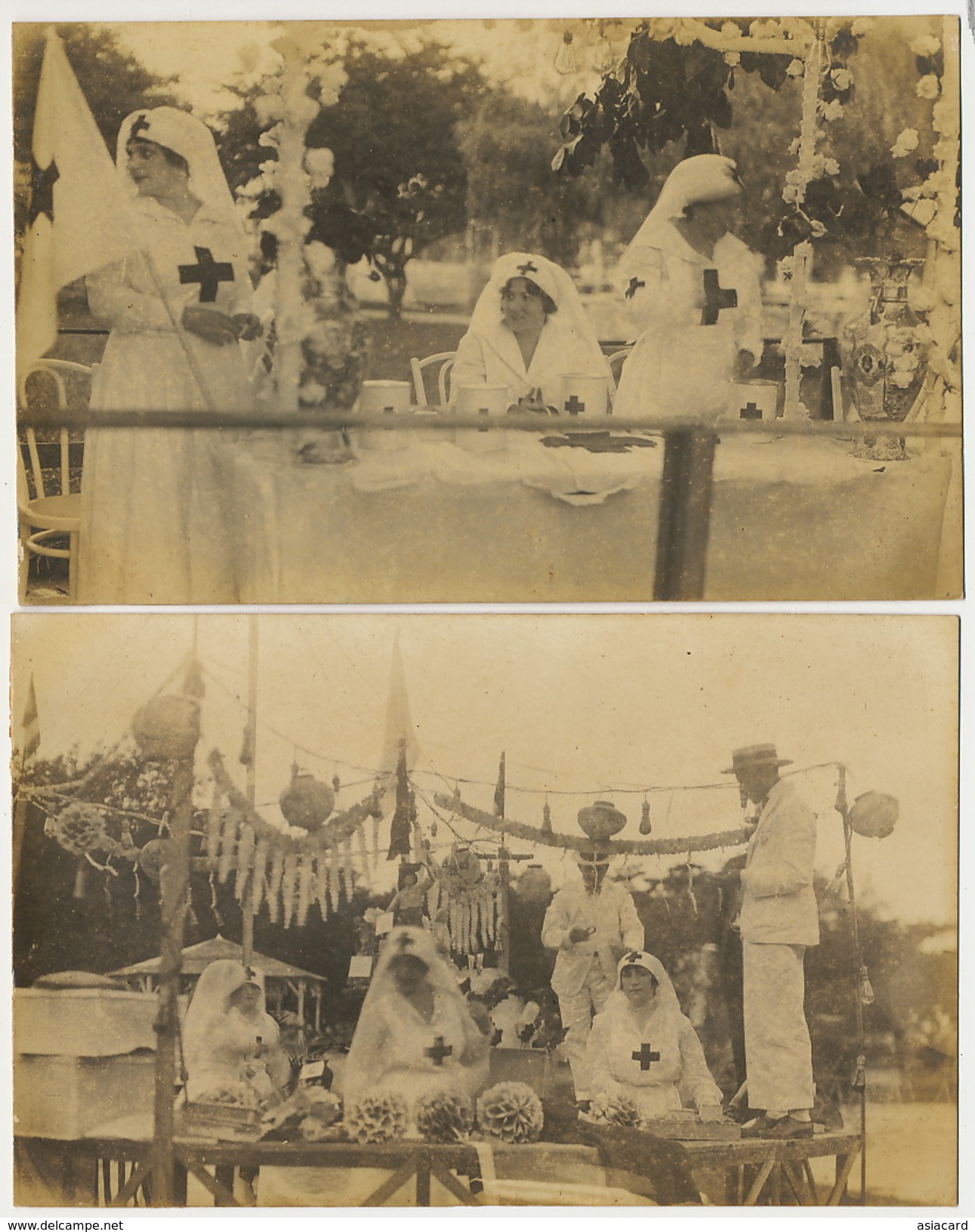 2 Real Photo Camaguey  Red Cross Nurses Croix Rouge - Cuba