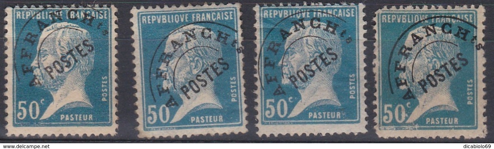 France 1922/47 - Préoblitéré N°68* - Lot De 4 Timbres - 1893-1947