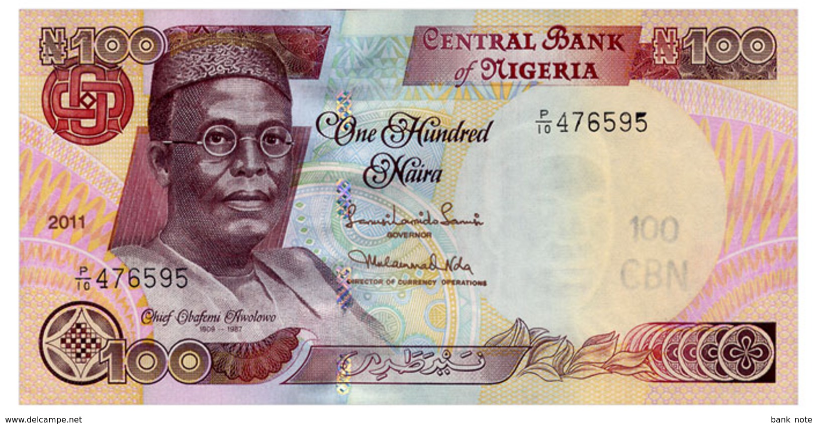 NIGERIA 100 NAIRA 2011 Pick 28k Unc - Nigeria