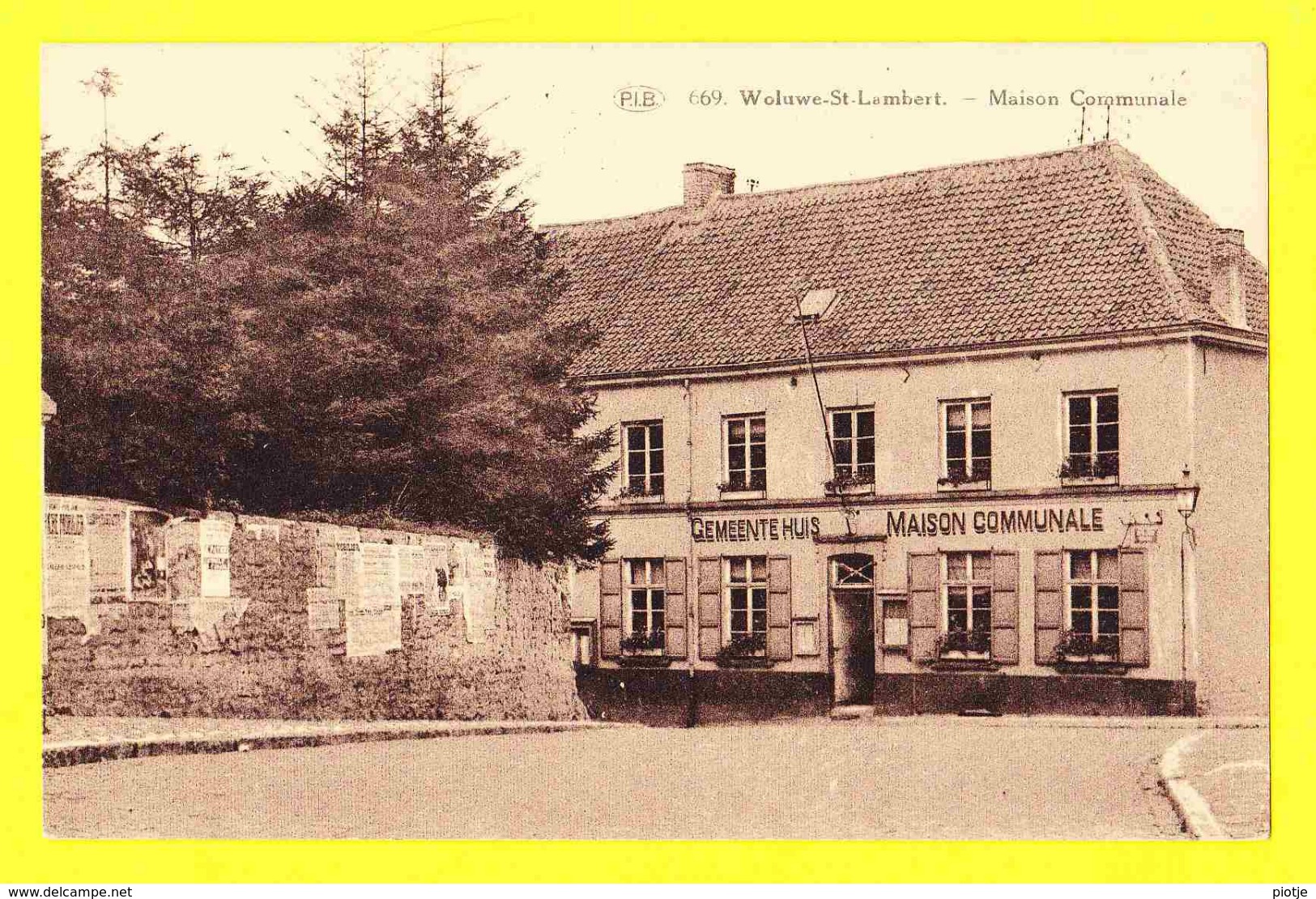 * Sint Lambrechts Woluwe Saint Lambert (Brussel - Bruxelles) * (PIB - P.I.B. 669) Maison Communale, Gemeentehuis, Rare - Woluwe-St-Lambert - St-Lambrechts-Woluwe