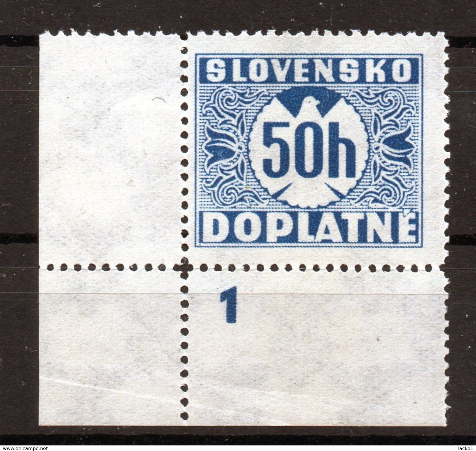 SLOVAKIA 1919 ,MNH, PLATE NUMBER - Ungebraucht