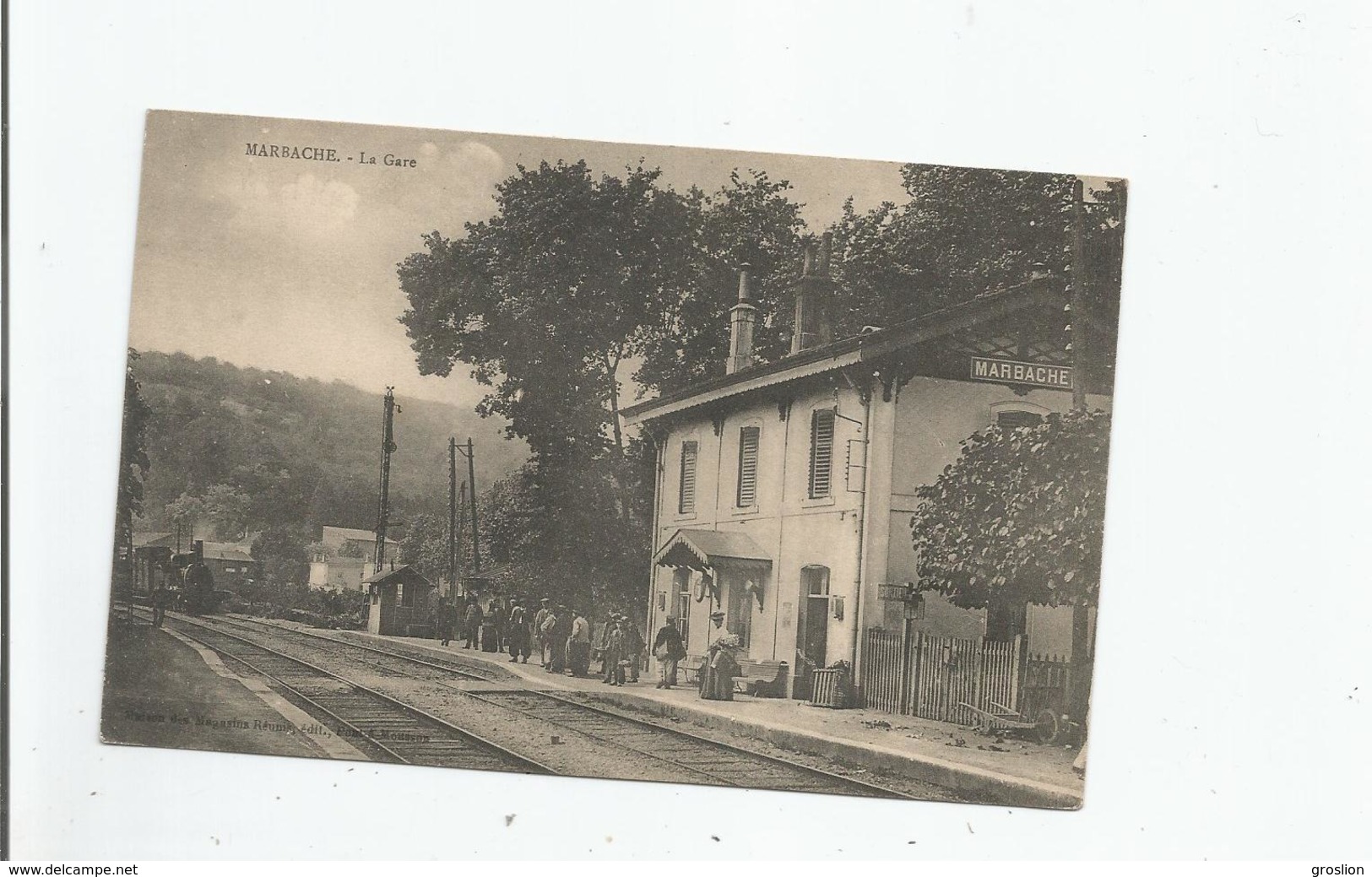 MARBACHE LA GARE (TRAIN ARRIVANT ET ANIMATION) - Sonstige & Ohne Zuordnung