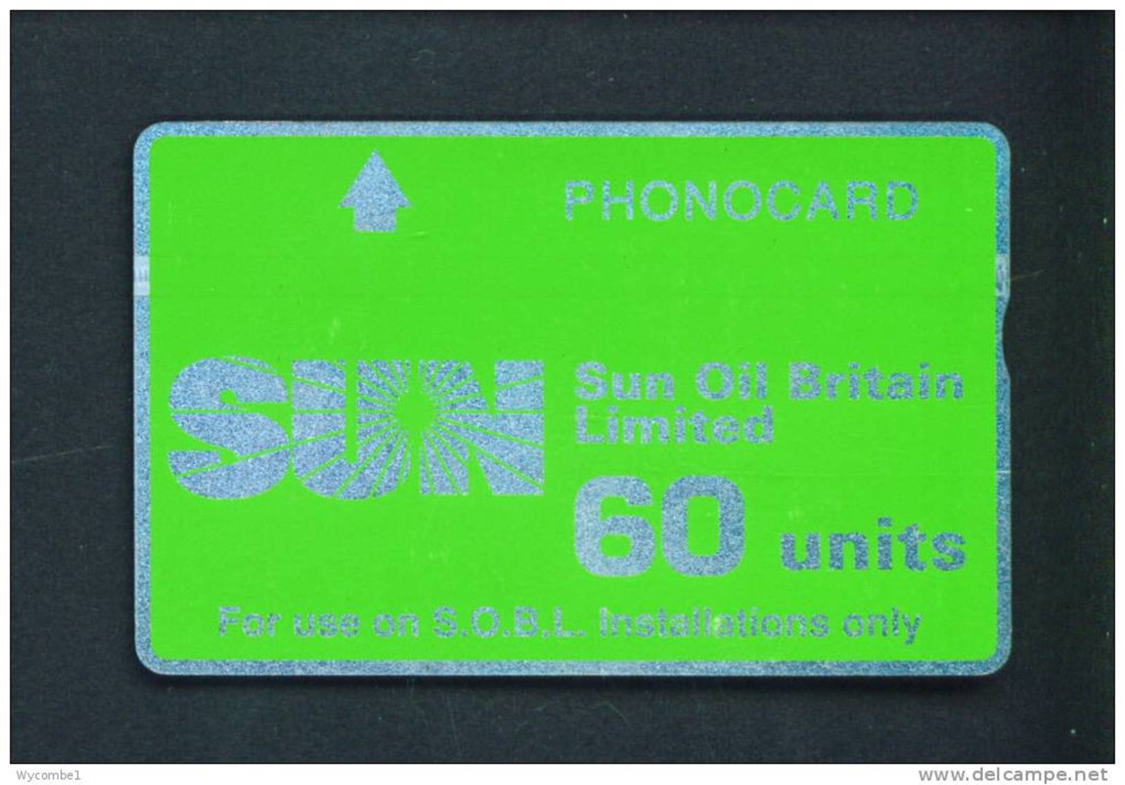 UK  -  Optical Phonecard/Oil Or Gas Rig Use Only As Scan - Plateformes Pétrolières
