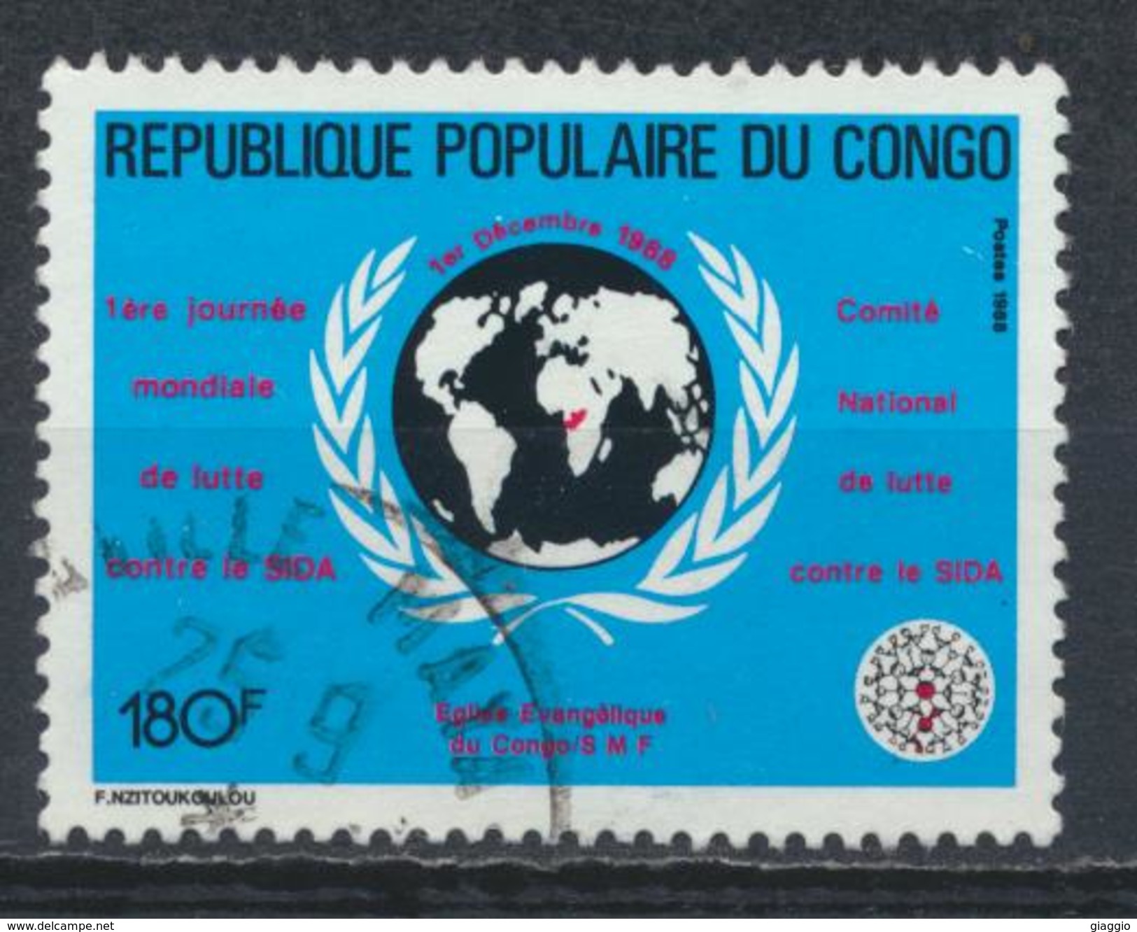 °°° REPUBBLICA DEL CONGO - Y&T N°840 - 1988 °°° - Oblitérés