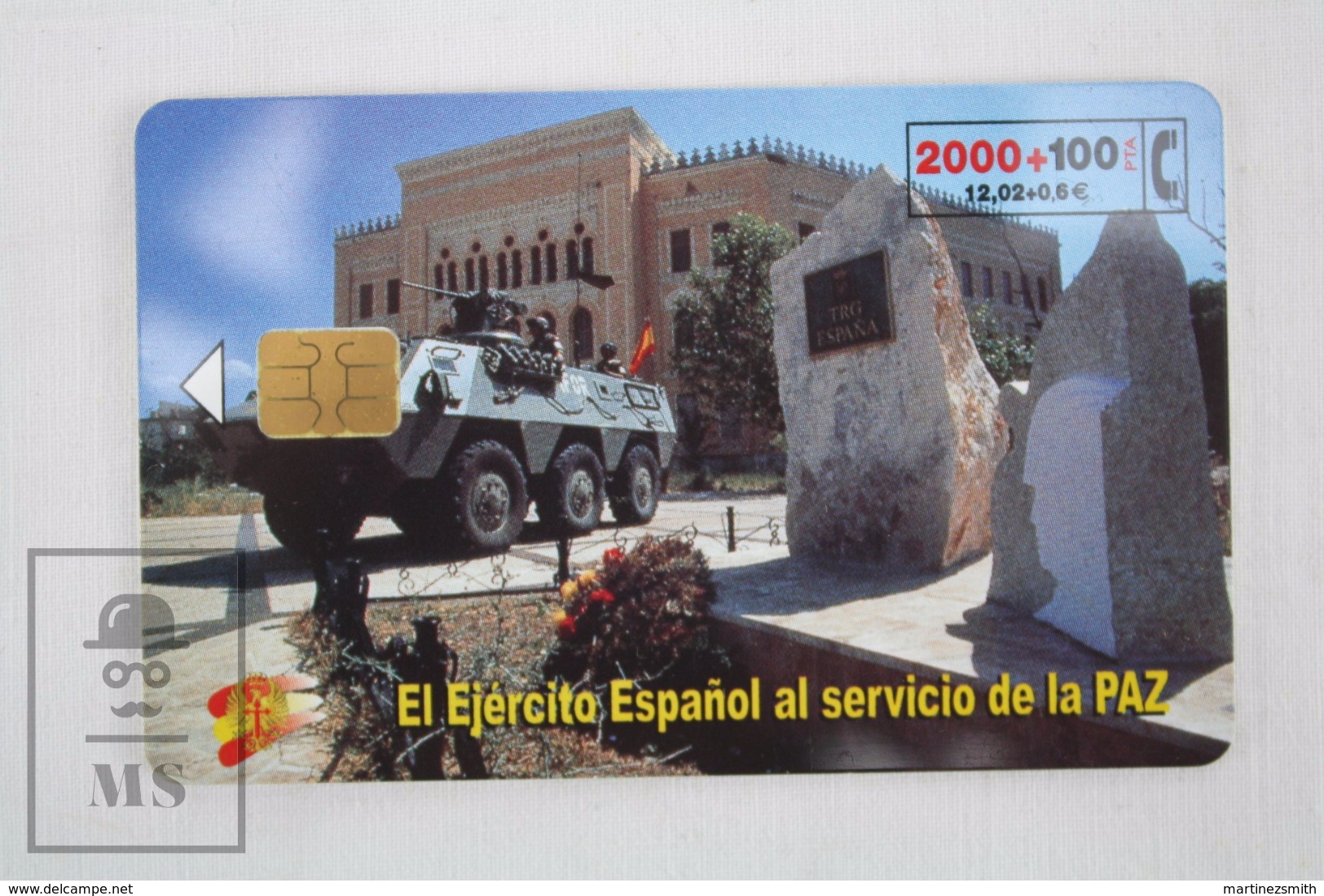 Collectible Amry/ Military Topic Phone Card - Spanish Soldiers & Tank, Telefonica Spain - Other & Unclassified