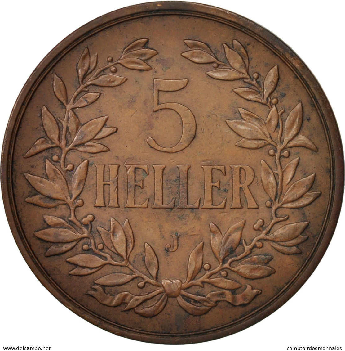 Monnaie, GERMAN EAST AFRICA, Wihelm II, 5 Heller, 1909, Hamburg, TTB, Bronze - Africa Orientale Tedesca