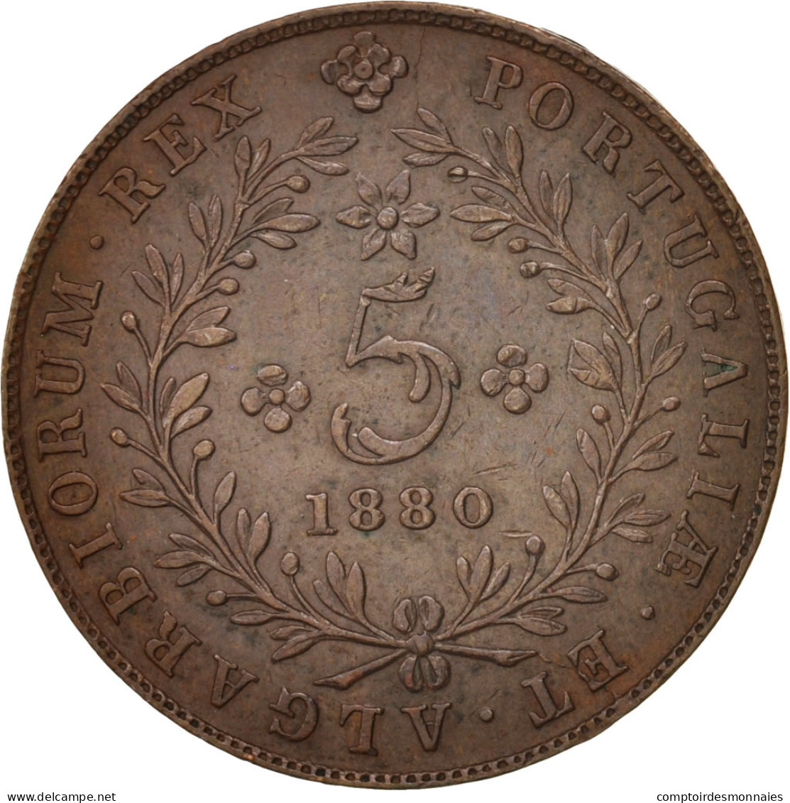 Monnaie, Azores, 5 Reis, 1880, SUP, Cuivre, KM:13 - Açores