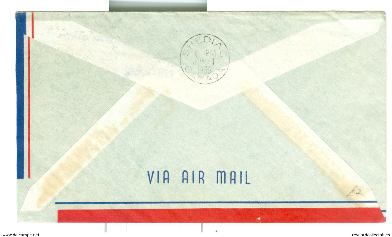 1939 Newfoundland Clipper Airmail Cover To Brooklyn, NY. Botwood Pmk 2 X 5c Royal Visit. Shediac Backstamp - 1908-1947