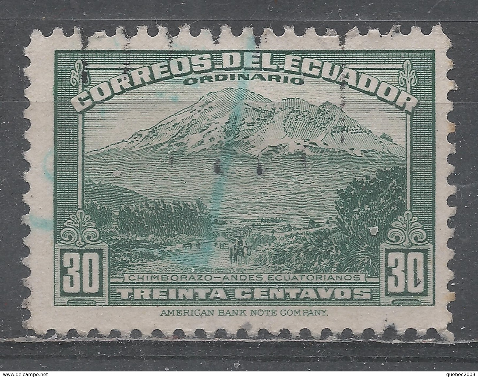 Ecuador 1947. Scott #407C (U) Mt. Chimborazo - Equateur