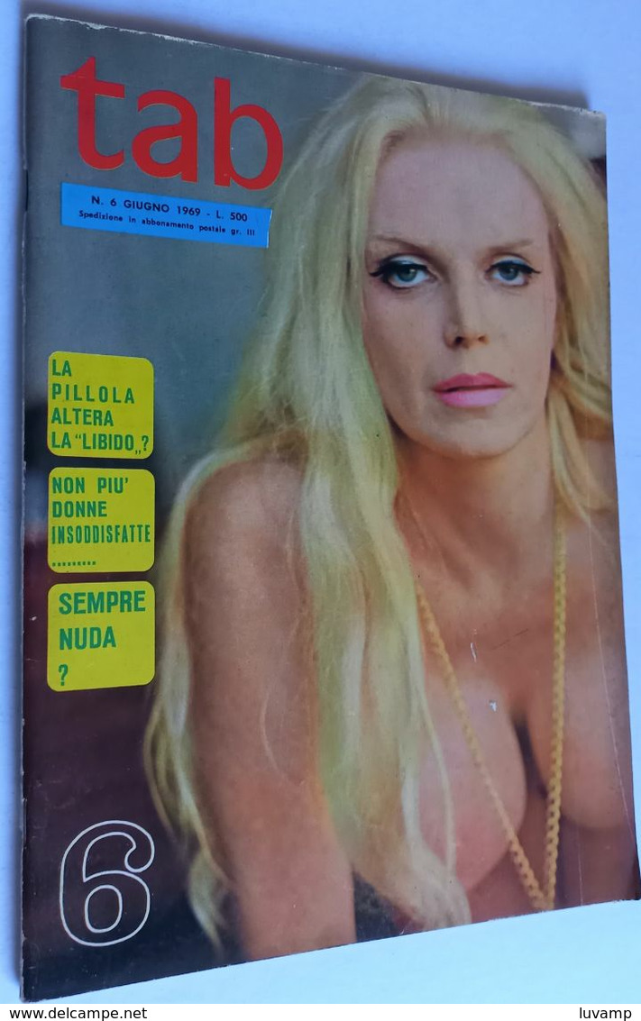 NUDITà TAB   N. 6  DEL GIUGNO 1969  ( CARTEL 26) - Prime Edizioni