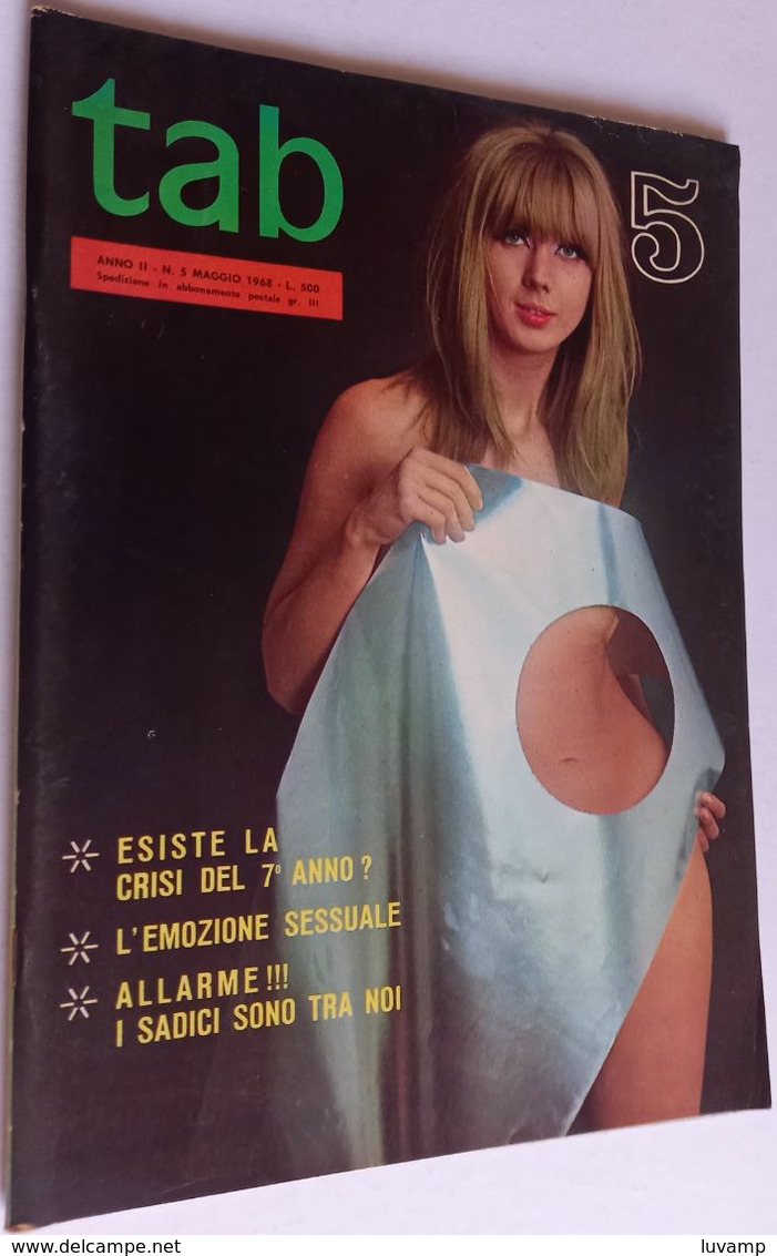 CULT EPOCA VINTAGE -  NUDITà TAB  N.. 5  Del  MAGGIO 1968  ( CARTEL 26) - Premières éditions