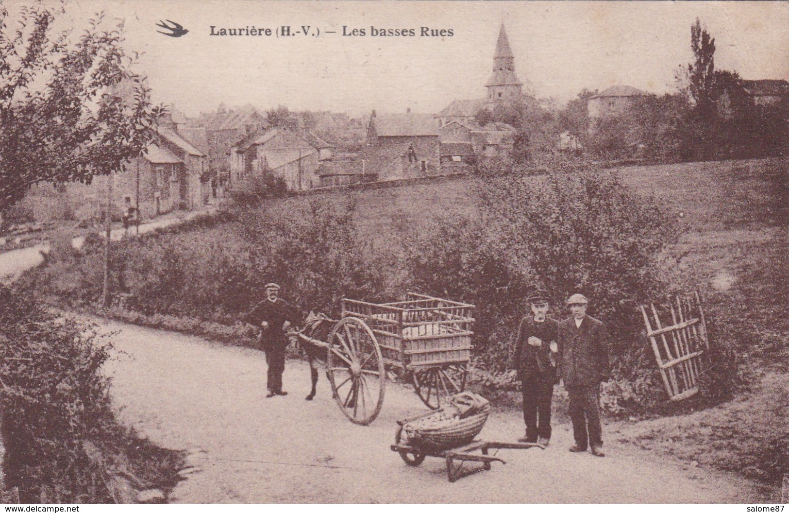 Cpa LAURIERE LES BASSES RUES - Lauriere