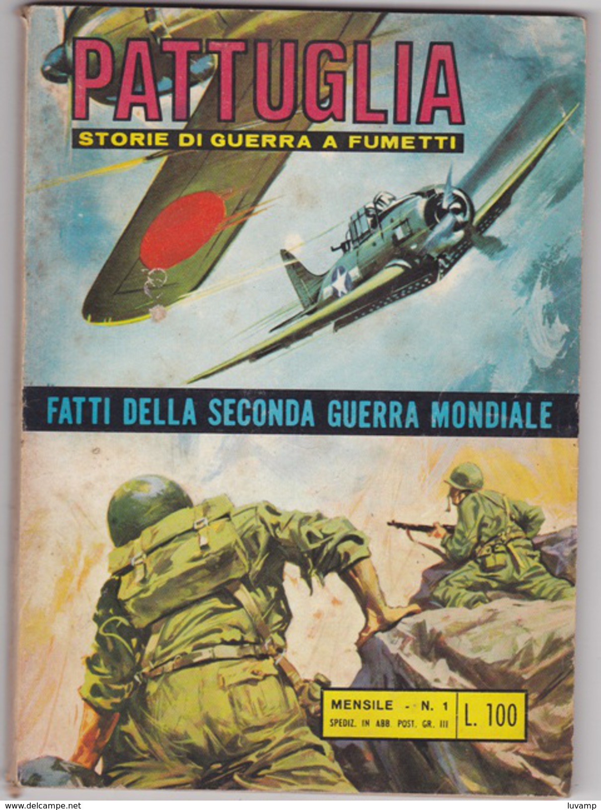 PATTUGLIA -  EDIZIONE  ALHAMBRA  N. 1 -  SETTEMBRE 1971 ( CART 38) - War 1939-45