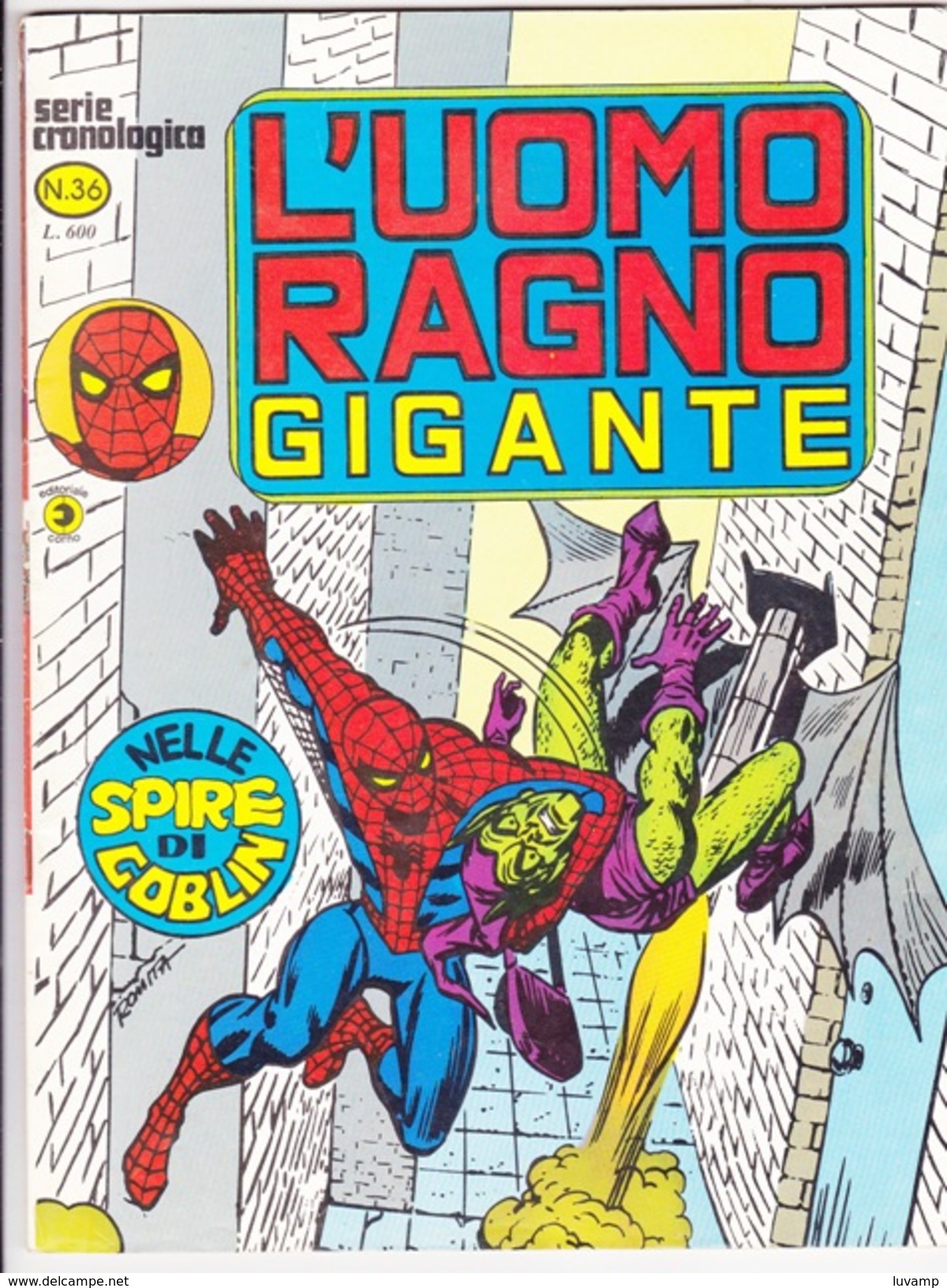L'UOMO RAGNO GIGANTE -Serie Cronologica - Editore CORNO -N. 36 (240912) - Spider Man