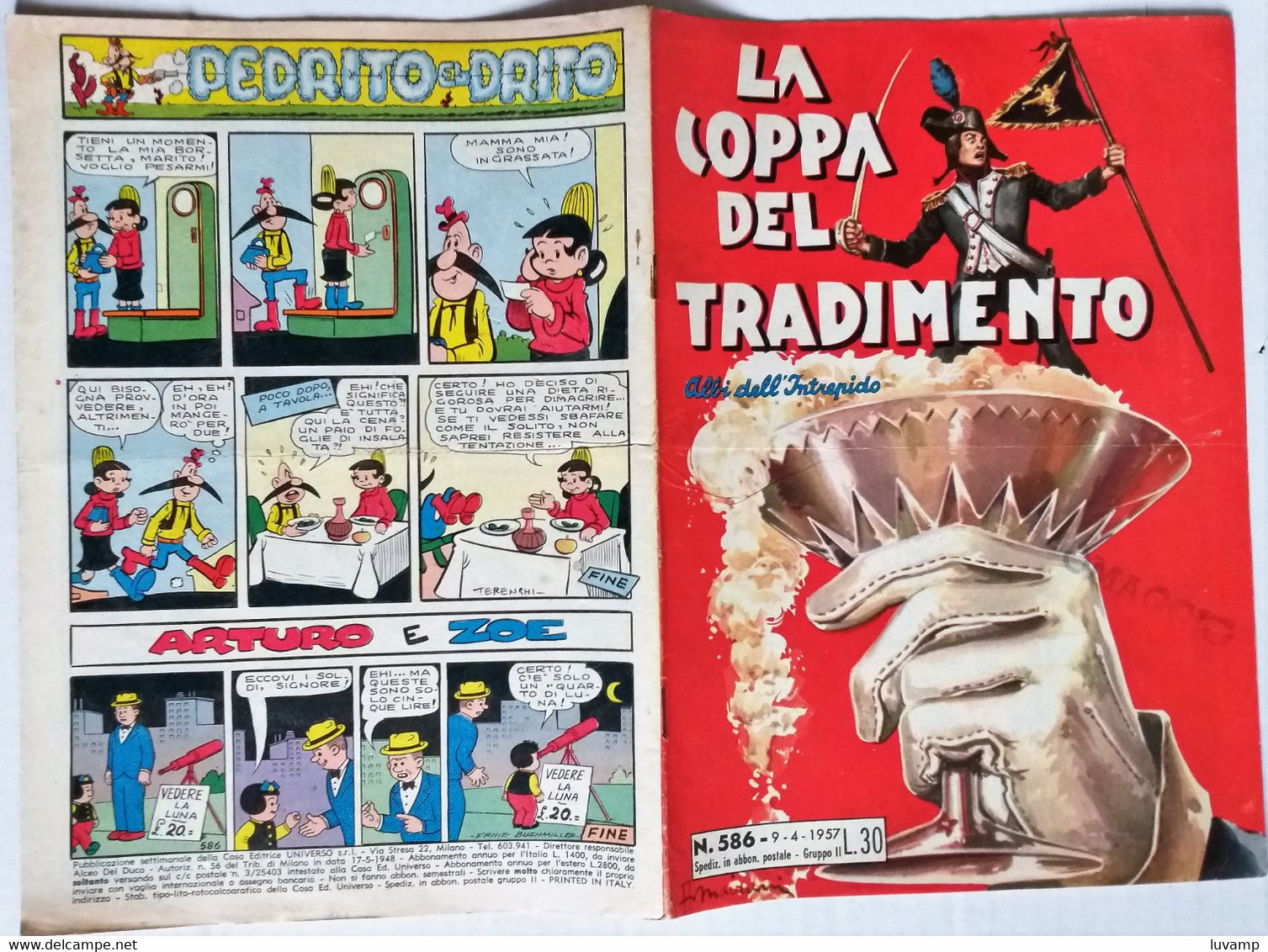 ALBI INTREPIDO N. 586 DEL 9 APRILE 1957 (CART 56A) - Manga