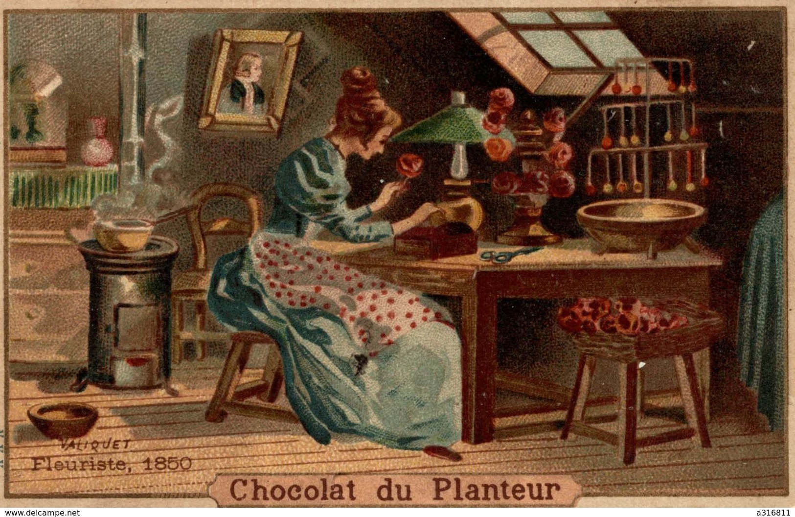 Chromos  CHOCOLAT DU PLANTEUR  FLEURISTE - Sonstige & Ohne Zuordnung