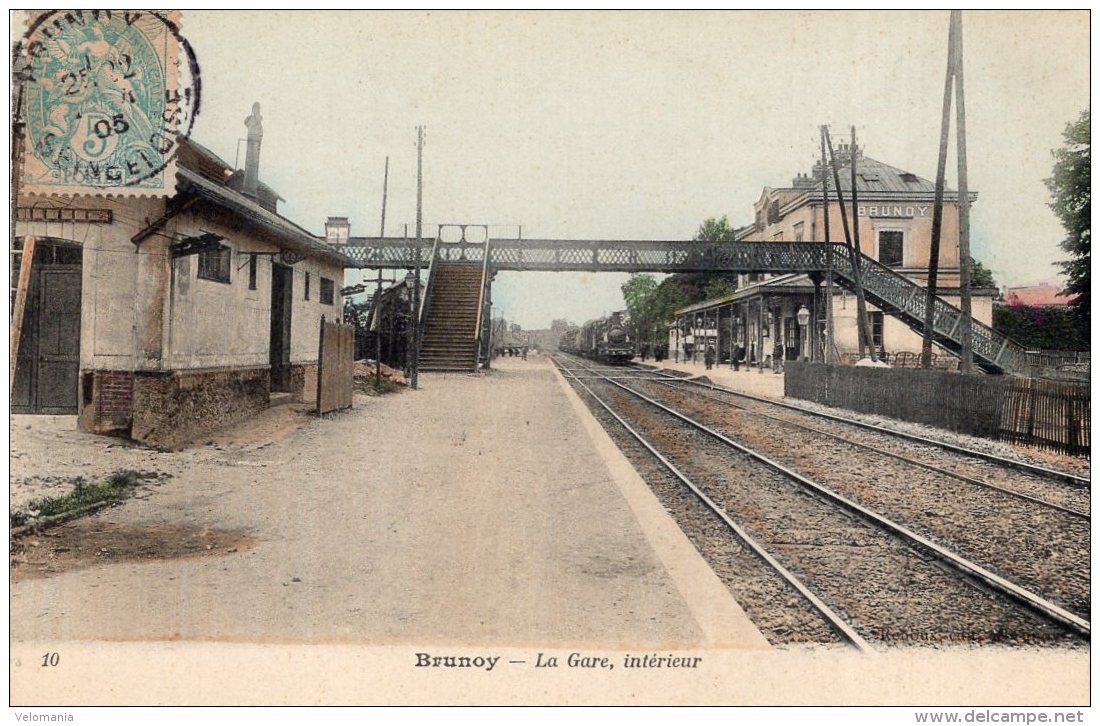 V5341 Cpa 95 Brunoy - La Gare, Intérieur - Autres & Non Classés