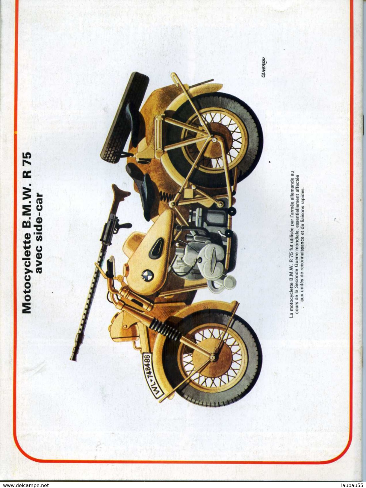 Modélisme MOTOCYCLETTE B M W R  75 AVEC SIDE CAR - Autres & Non Classés