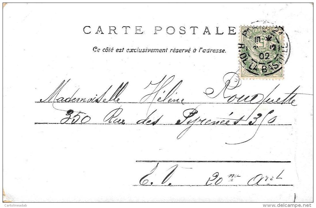 [DC3769] CPA - BONNE ANNEE - ORO - Viaggiata 1902- Old Postcard - Anno Nuovo