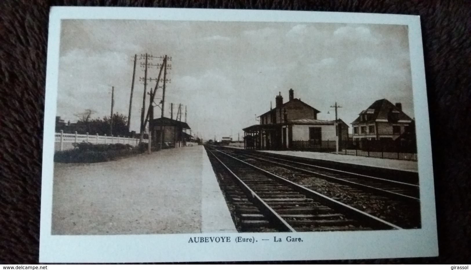 CPA AUBEVOYE EURE LA GARE - Aubevoye